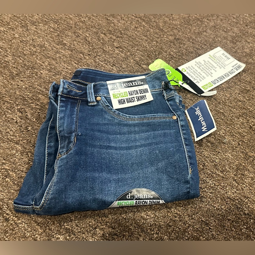 NWT Womens Blue Denim D.Jeans Sz 8 high waist skinny - Picture 6 of 6